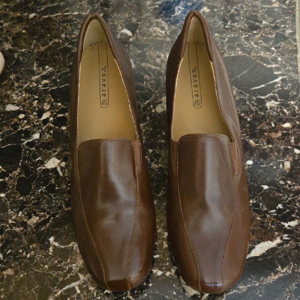 Aravon Dark Brown Women's Flats